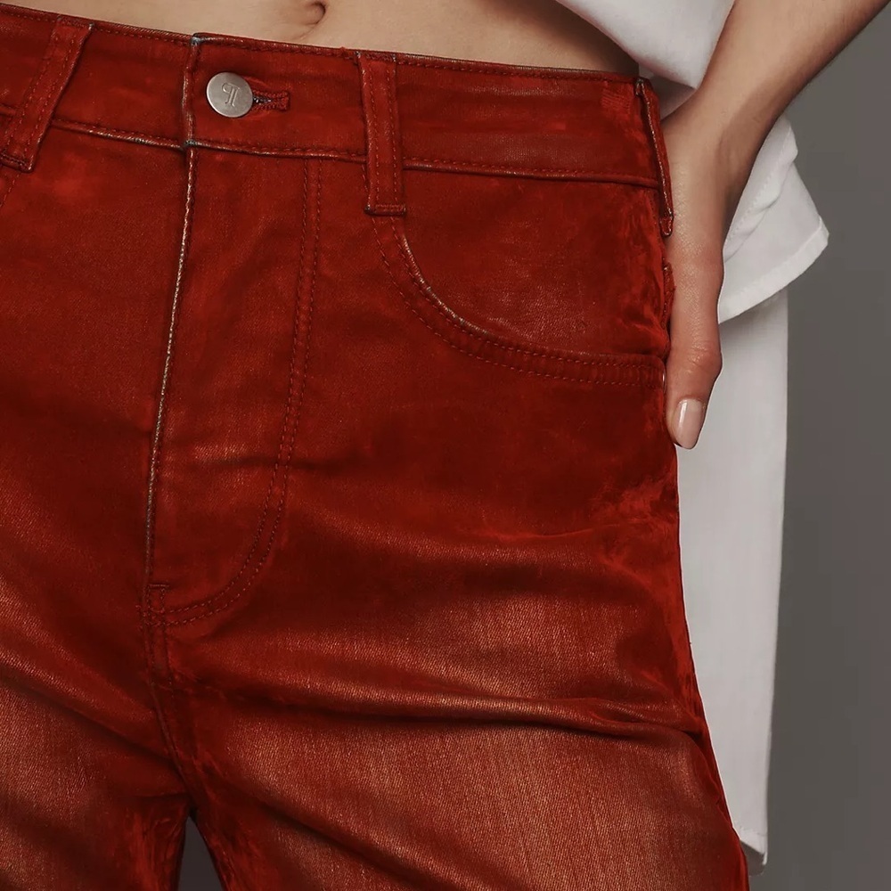 Anthropologie Pilcro The Annie Flocked High-Rise Straight-Leg Jeans - Picture 5 of 6
